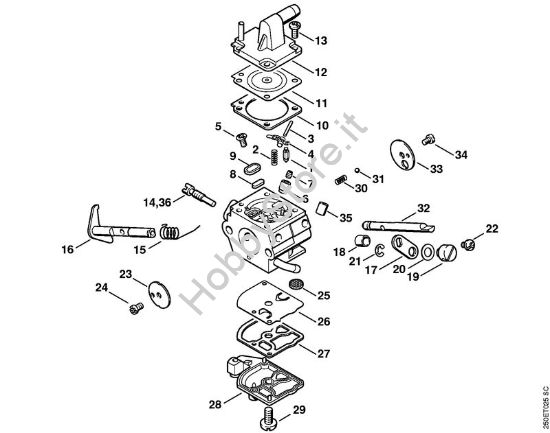 Carburatore C1Q-S51, C1Q-S36 BT 120 C BT 120 C brand Stihl